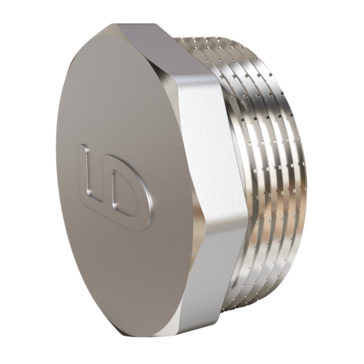 LD Pride Пробка DN32 (1 1/4") НР латунь никель