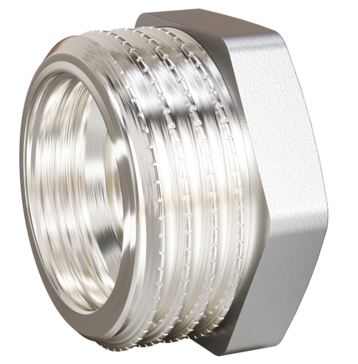 LD Pride Футорка DN15х10 (1/2" НР х 3/8" ВР) латунь никель