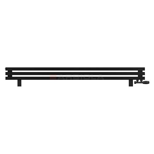 Arbiola Gorizont Ritmo VZ 1750-40-03 секции чёрный горизонтальный  радиатор c нижним подключением (на ножках)