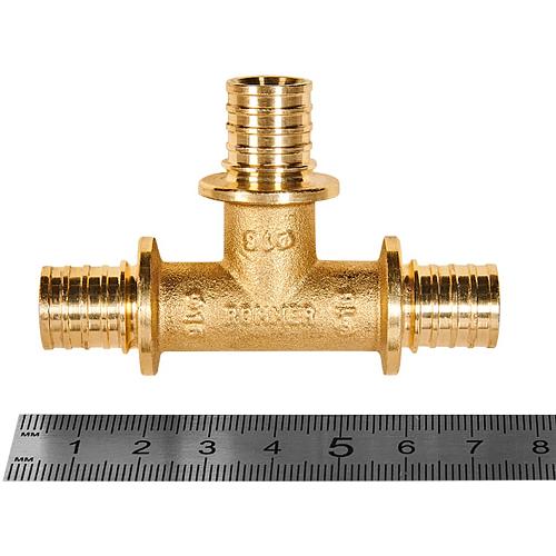 ROMMER Тройник равнопроходный 16x16x16 для труб из сшитого полиэтилена осевой