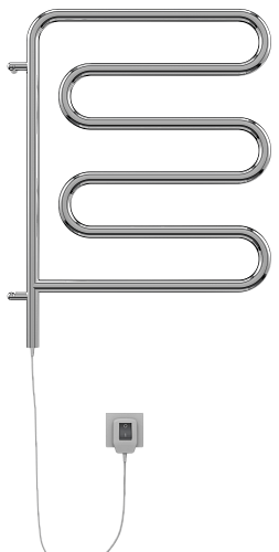 Terminus 25 Ш-образный 450x570 поворотный Электрический полотенцесушитель 