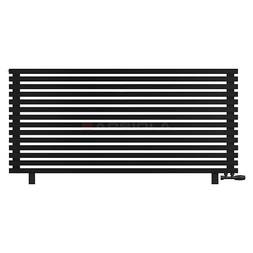Arbiola Gorizont Ritmo VZ 1500-40-14 секций чёрный горизонтальный  радиатор c нижним подключением (на ножках)