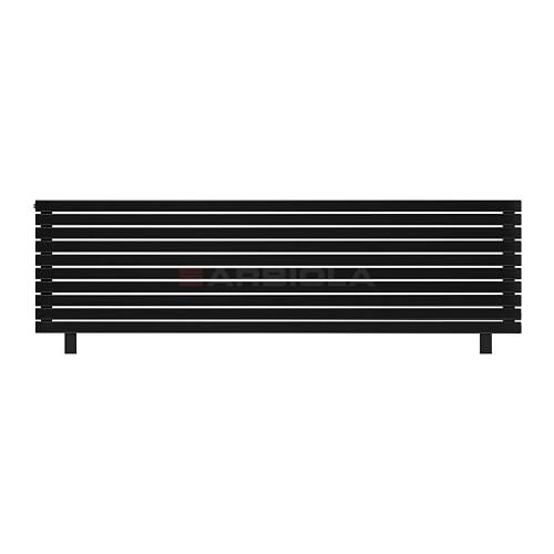Arbiola Gorizont Liner HZ 2500-36-10 секции черный горизонтальный радиатор c боковым подключением с ножками