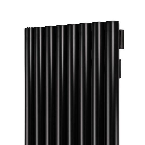 Loten 42 V 6 секций черный вертикальный радиатор c боковым подключением