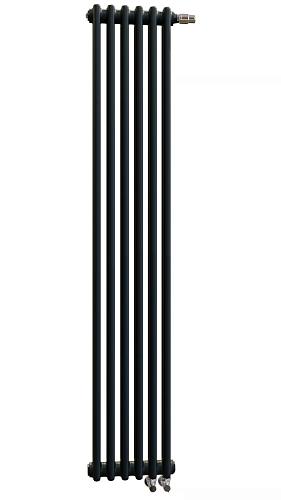 Zehnder Charleston Completto 2180/10 V001 1/2" RAL 9017 matt/9217 нижнее подключение черный матовый