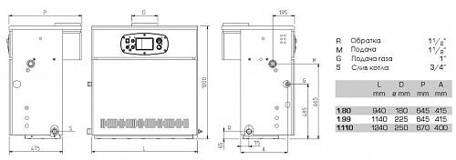 BAXI Slim HPS 1.99 Напольный газовый котел с чугунным теплообменником