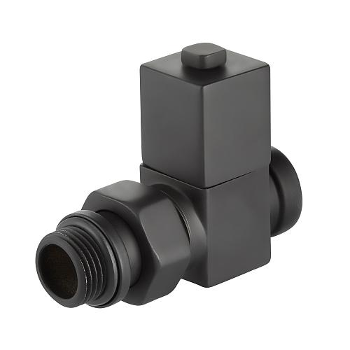 Royal Thermo Набор дизайн-вентилей CUBE прямой (черный) 1/2"