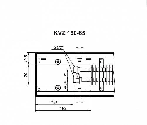 Techno Power KVZ 150-65-2000 Внутрипольный конвектор увеличенной мощности