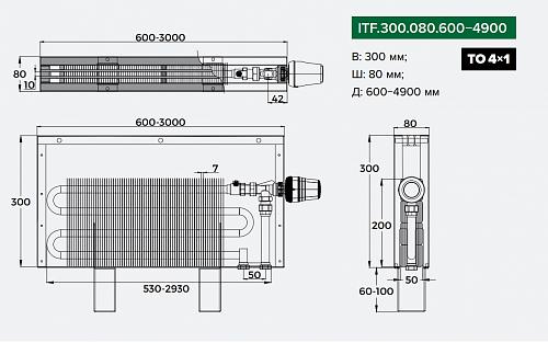 Itermic ITF 300-80-700 конвектор напольный