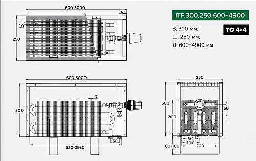 Itermic ITF 300-250-600 конвектор напольный