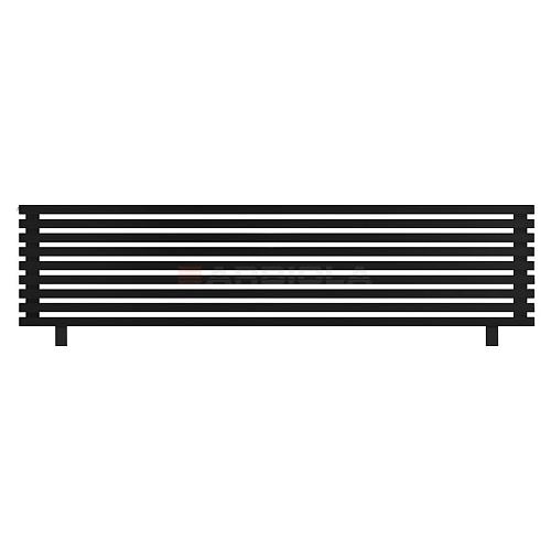 Arbiola Gorizont Ritmo HZ 2200-40-09 секций чёрный горизонтальный  радиатор c боковым подключением (на ножках)