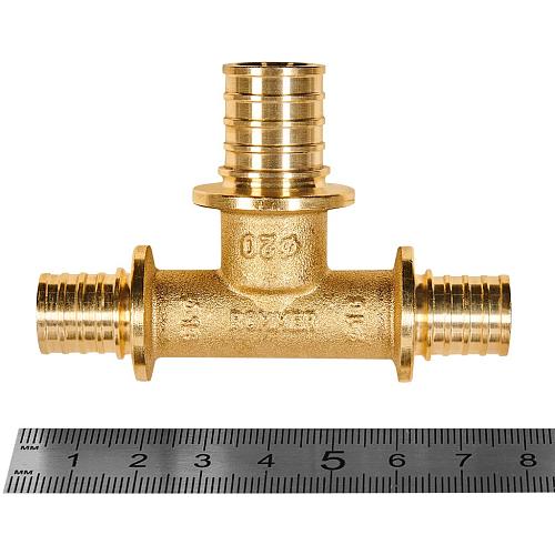 ROMMER Тройник переходной 16x20x16 для труб из сшитого полиэтилена осевой