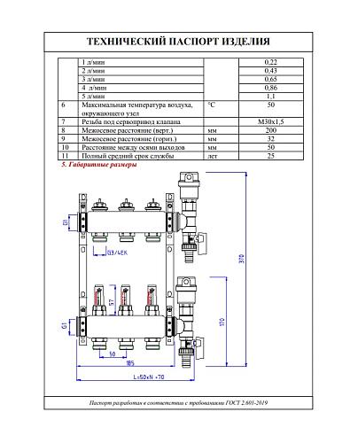 Valtec 1", 5 x 3/4", евроконус Коллекторный блок с регулировочными клапанами и расходомерами