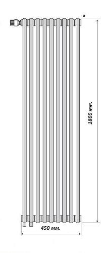 Purmo Delta Laserline VLO 2180/9 секций нижние подключение встроенный клапан