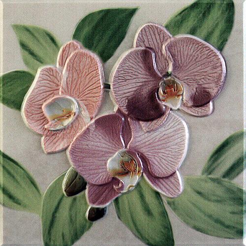 Fabresa Orquideas Placa Decor Rosa 20x20 декоративный элемент