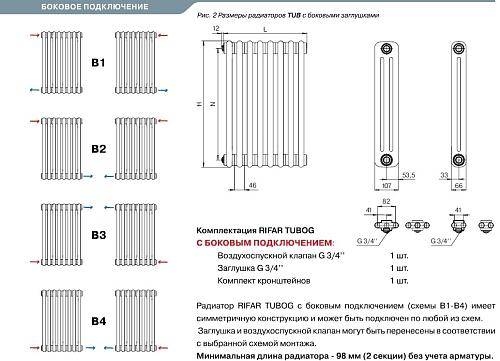 Rifar Tubog 3057 28 секций боковое подключение