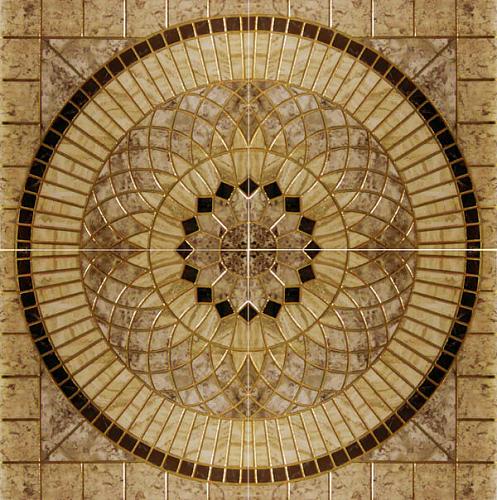 Infinity Ceramic Tiles Rimini Roseton Beige 120x120 декоративный элемент