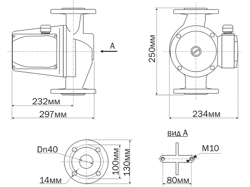 Aquario AC 8-12.5-40F циркуляционный насос