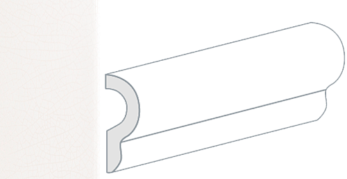 Equipe Crackle London White 5x15 см Бордюр