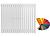 Arbiola Iris 42 H 750-42-17 секции цветной вертикальный радиатор c боковым подключением