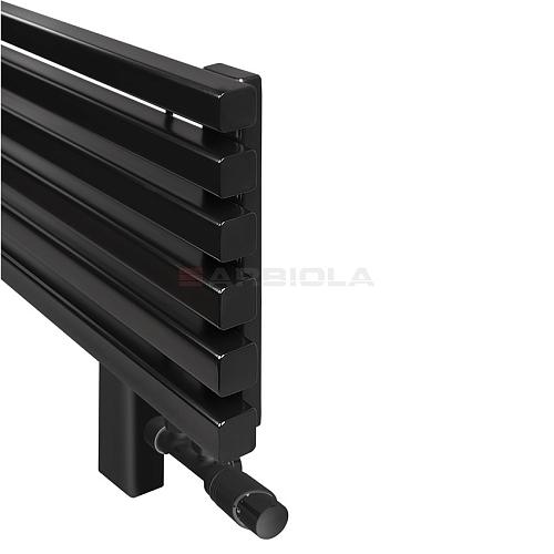 Arbiola Gorizont Ritmo VZ 700-40-08 секций чёрный горизонтальный  радиатор c нижним подключением (на ножках)