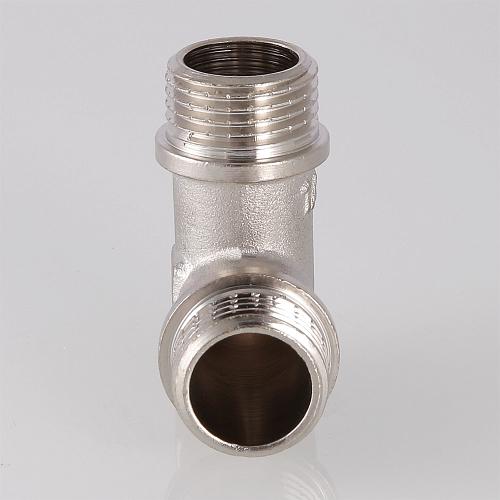 Valtec 1/2" Угольник латунный никелированный с наружной резьбой