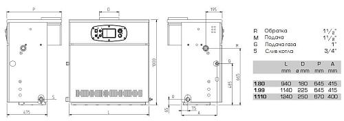 BAXI Slim HPS 1.99 Напольный газовый котел с чугунным теплообменником