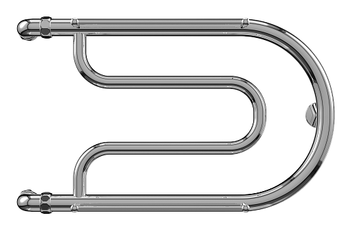 Terminus Фокстрот 1" 320х700 Водяной полотенцесушитель 
