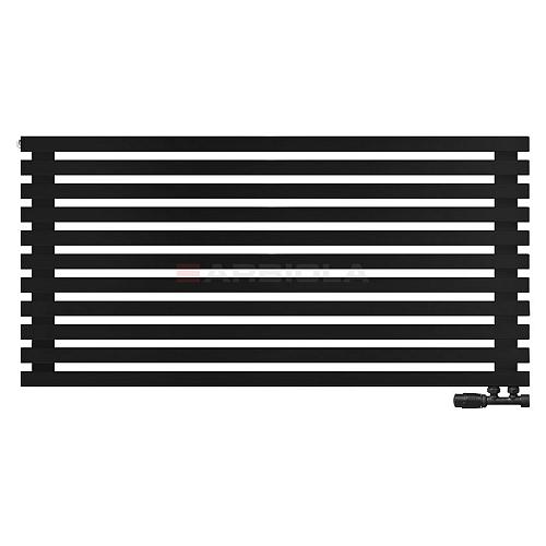 Arbiola Ritmo Gorizont V 1200-40-11 секций чёрный горизонтальный радиатор c нижним подключением