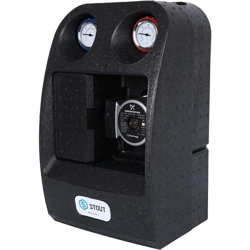 Stout Насосная группа с теплообменником 28 пластин,с насосом Grundfos UPSO 25-65 в теплоизоляции