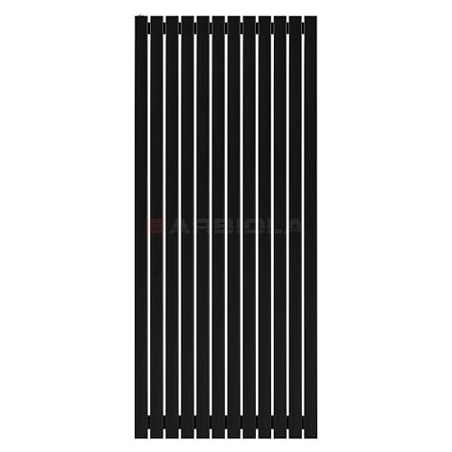 Arbiola Mono H 1750-60-12 секции черный вертикальный радиатор c боковым подключением