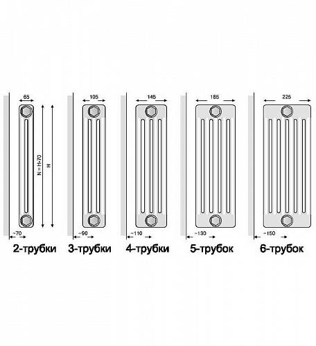 Arbonia 3037  08 секций стальной трубчатый радиатор
