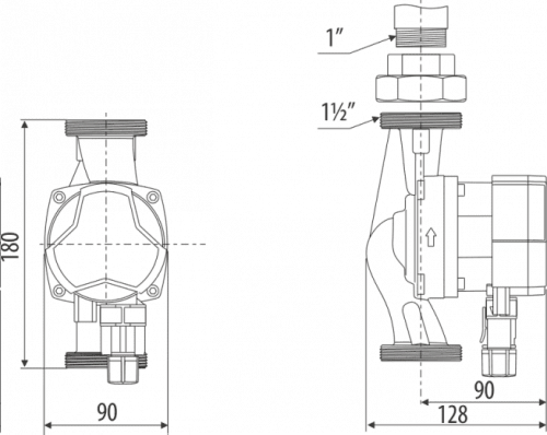 Aquario PRIME-A1-258-180 циркуляционный насос