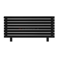 Arbiola Gorizont Liner HZ 1200-36-08 секции черный горизонтальный радиатор c боковым подключением с ножками