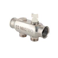 Valtec 1", 7 х 3/4" Коллектор 7 вых. из нержавеющей стали с межосевым расстоянием выходов 50 мм (евроконус)