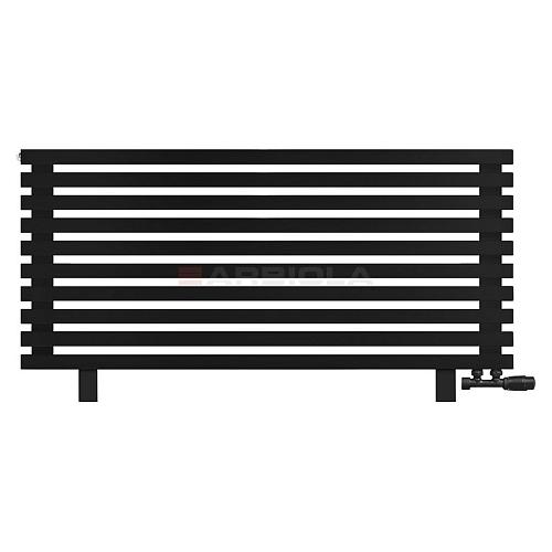 Arbiola Gorizont Ritmo VZ 1250-40-10 секций чёрный горизонтальный  радиатор c нижним подключением (на ножках)