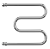 Terminus М-образный 1" 600х600 Водяной полотенцесушитель 
