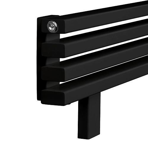 Arbiola Gorizont Compact HZ 750-63-28 секции черный горизонтальный радиатор c боковым подключением с ножками