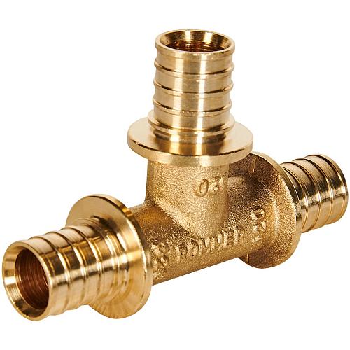 ROMMER Тройник равнопроходный 20x20x20 для труб из сшитого полиэтилена осевой