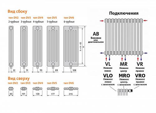 Purmo Delta Laserline VLO 3037 08 секций стальной трубчатый радиатор