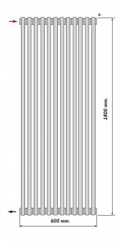 Purmo Delta Laserline AB 3180/12 секций боковое подключение