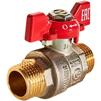 ROMMER Кран шаровой, НР/НР, ручка бабочка 1/2"