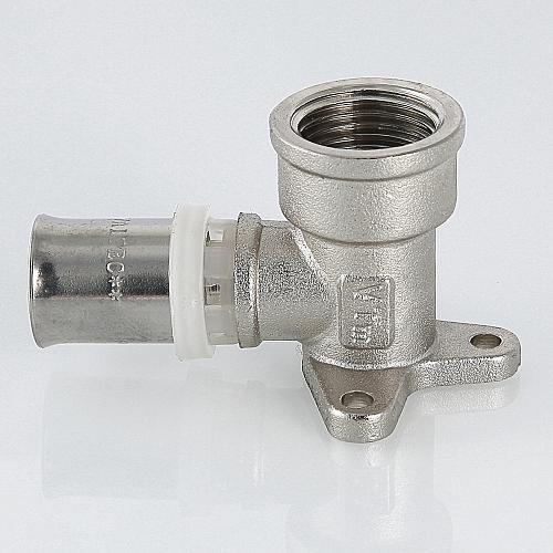 Valtec 16 мм х 1/2" Пресс-фитинг - угольник с креплением (водорозетка)