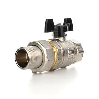 Elsen Краны шаровые с накидкой гайкой, ручки бабочка/рычаг