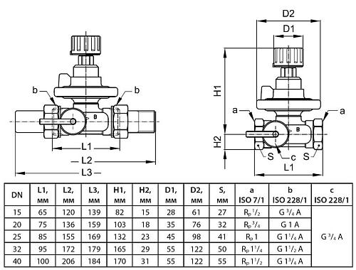 Danfoss ASV-P DN25 (003L7623) Балансировочный клапан в/р