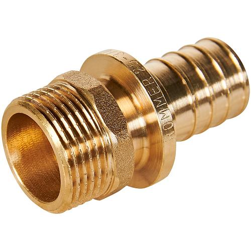 ROMMER Переходник с наружной резьбой 25xG3/4 для трубы из сшитого полиэтилена осевой