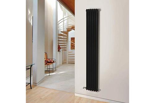 Zehnder Charleston 3180/10 секций №1270 3/4" RAL 9217 боковое подключение черный матовый